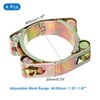 sourcing map 4 Pack T-Bolt Hose Clamp, 0.8" Heavy Duty
