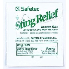 Generic Sting Relief Wipes for Skin, 25 Count