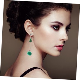 COLLBATH Elegant Christmas Tree Earrings Tassel Earring for Women Party Present
