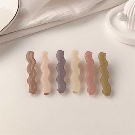 20 Pcs Acrylic Hair Clips Wave Shape Alligator Hair Clips Non-Slip Hair Barrettes Hair Accessories for Women and Girls, Random Color
