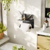 Tindbea Toilet Paper Holder with Phone Shelf, Adhesive or Screw