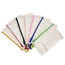 7 Colors for Handled Linen Mini Plain Pouch Art Experience Craft / 손잡이 린넨 미니 무지 파우치 미술 체험 만들기 7색