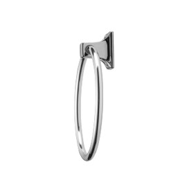 Croydex Sutton Wall Mounted Towel Ring with Zinc Alloy Construction, Chrome