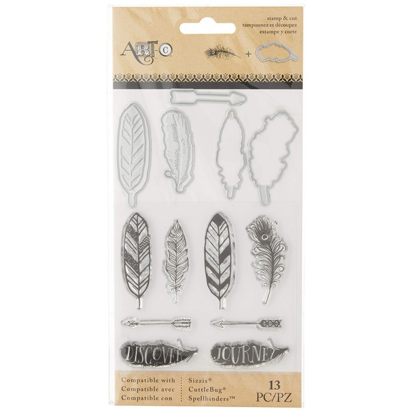Momenta 25884 N/A Stamp & Die Set-Feathers