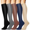 5 Pairs Knee High Graduated Compression Socks For Women and