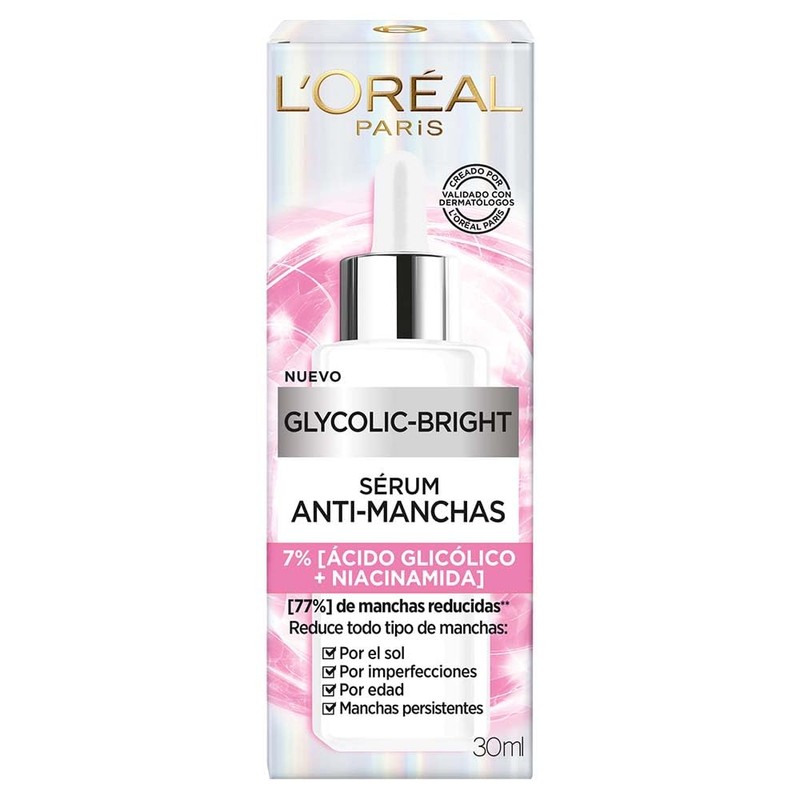 L'Oréal Paris Sérum Anti-manchas Glycolic Bright con Ácido Glicólico y