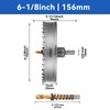 Mollom (6-1/8''|156mm) Heavy Duty Carbide Hole Saw with 2 Pilot