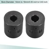 sourcing map Flexible Coupling Shaft 14 mm to 16 mm
