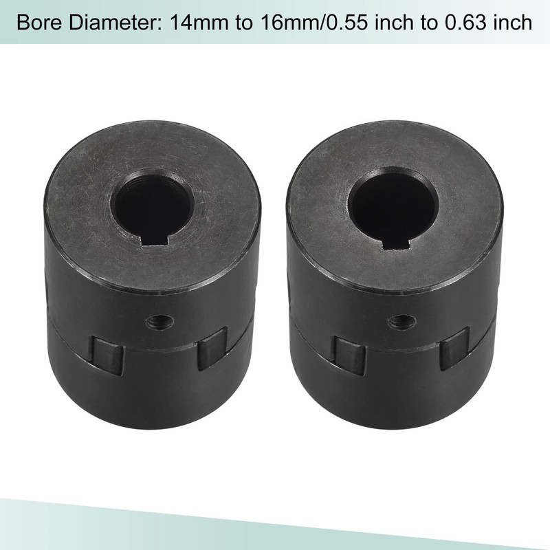 sourcing map Flexible Coupling Shaft 14 mm to 16 mm