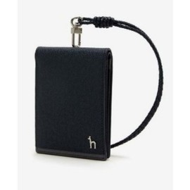 Hazzys (대구신세계)다크 네이비 퍼피 장식 라인배색 가죽 목걸이형 카드지갑 HJHO5E032N3 (Daegu Shinsegae) Dark Navy Puppy Decorative Color-Blocked Leather Neck Wallet HJHO5E032N3