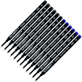 Schmidt 888 Safety Ceramic Rollerball Refill- Black, Blue (Tip 0.7mm)-Pack of 12