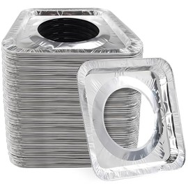 NIOIPXA Disposable Gas Burner Liners,Aluminum Foil Square Stove Covers,8.5 Inch Stove Top Foil Covers,Gas Range Protector,100pack