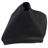 AERZETIX: Gear Stick Gaiter Faux Leather Black with Blue Stitching