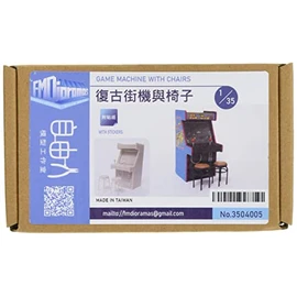 Liberty Man Model Craft Room 1/35 Low Rise Video Game Housing with 2 Round Chairs Accessories for Miniatures 3504005