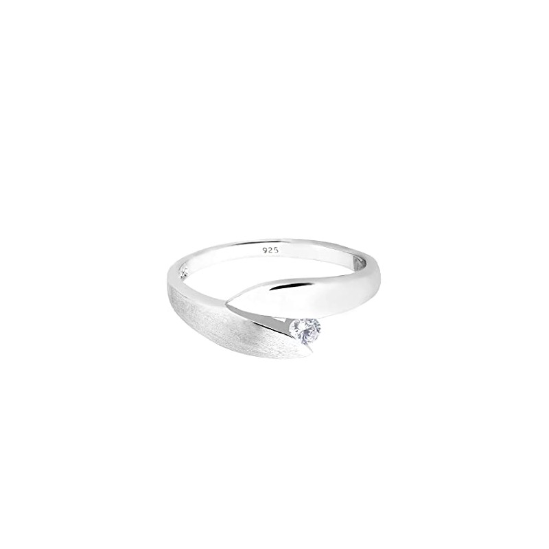 Elli Women's 925 Sterling Silver Xilion Cut Zirconia Ring
