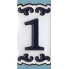 7.5cm x 3.7cm Medelo-02 Spanish Hand-Painted Ceramic House Numbers Letters