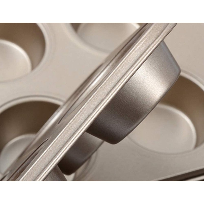 Copper Muffin Pan 12 Cups - Premium Healthy Nonstick Muffin