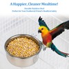 2 Pack Stainless Steel Bird Food Bowl Small Bird Feeding