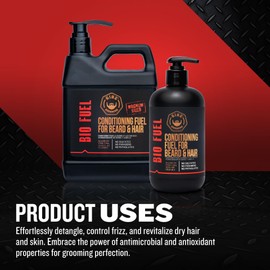 GIBS BioFuel Hair Conditioner For Men - Beard & Hair Conditioner Moisturizing, Liter, 33.8 Fl Oz (Pack of 1)