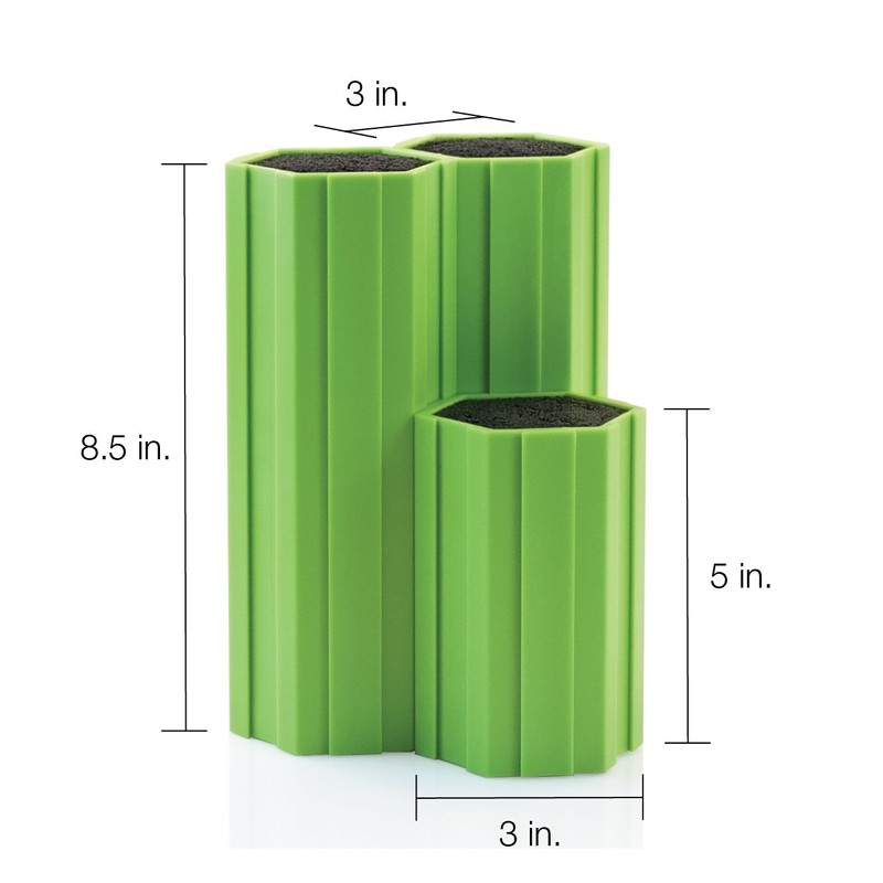 Kapoosh Hex-Connex Universal Knife Caddy- 5 Inch Lime Green