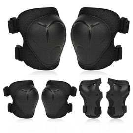 flintronic Kids Knee Pads Elbow Pads Wrist Guards set, 6 in 1 Protective Gear Set, Comfortable & Easy to Install Scooter, Skateboard, Bicycle, Inline Skating Protective, for Kids 3-8 Years