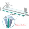Sanbege 2-Pack Tempered Glass Bathroom Shelf with Rail, 15" x