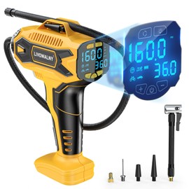 Tire Inflator Air Compressor Compatible with DeWalt 20v Max Battery Power, 160PSI Cordless Portable Electric Air Pump with Digital Pressure Gauge for Car Motorcycles Bike Sport Ball Auto(no battery)