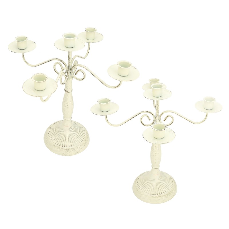 European Style Candelabra 5 Arms Iron Elegant Candle Stick Candelabra