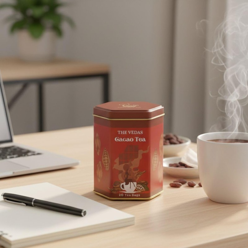 THE VEDAS CACAO TEA TIN | Herbal Tea | 100%