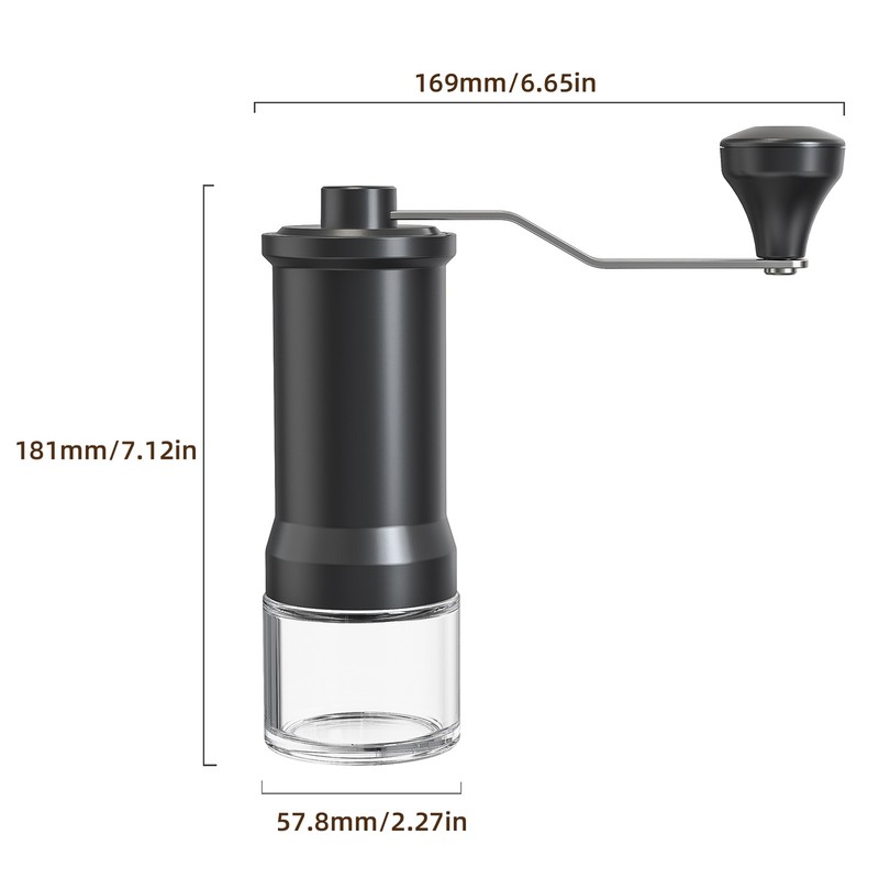 Manual Coffee Bean Grinder Capacity 25g with Ceramic Conical Burr