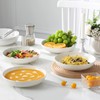 MALACASA 8.85" Large Pasta Bowls, 42 OZ White Salad Bowls