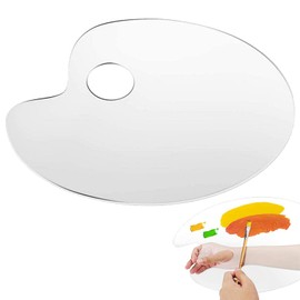 Paleta de Pintura Acrílica Paletas Pintura Paletas Paleta de Pintura Oleo Acrílica para Artistas Transparente Ovalada Antiadherente Mezcla de Pintura al Oleo Transparente Fácil de Limpiar