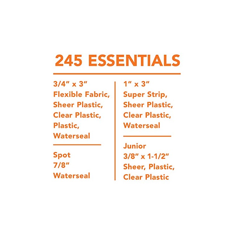 Ouch Essentials Adhesive Bandage Assortment, 245Count