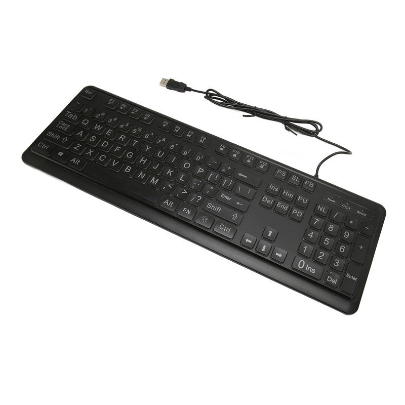 Large Print Keyboard Large Bold Letters 104 Keys Standard Full