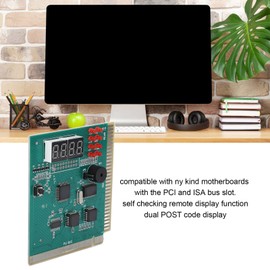 PC Diagnostic 4 Digit Card, Standard PCI ISA Port Dual Post Code Modular Board Test & Measurement Module, PC Motherboard Diagnostic Card, Motherboard Fault Detector Card