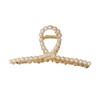 2 Pack Matte Gold and Pearl Hair Claws for Women