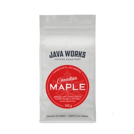 Java Works Coffee - Canadian Maple Flavoured Coffee | 340 grams | Medium Roast | Whole Bean