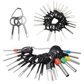 端子除去工具 カップリングコネクタ 41点セット 自動車ターミナル取り外しキー工具 配線コネクタエクステンダー プッシュピンリムーバー