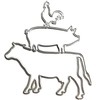 Pig Cow Chicken Metal Cutting Dies Stencils for DIY Scrapbooking
