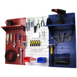 Wall Control Patriot Pegboard Organizer American Made 4ft Metal Pegboard Tool Storage Kit Made in The USA