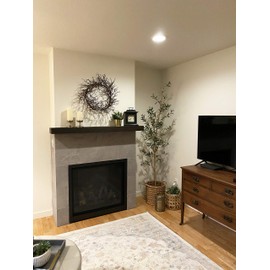 Joel's Antiques | 42 Inch Floating Shelves for Wall | Made of Natural Wood and Easy Install | Heavy Duty Rustic Book Shelves | Perfect for Bathroom, Kitchen, Living Room | Black 42x7x3 Inches