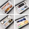 QIWODE Drawer Organiser, Expandable Drawer Organiser for Kitchen, Office, Desk,