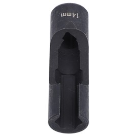 Fuel Line Nut Wrench, Fuel Line Socket 1/2in Drive Chrome Vanadium Steel Efficient Removal for Fasteners On Injector Lines Bent Pipes EGT Sensors (14mm)