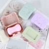 Walquicks 4 Pcs Travel Plastic Soap Box, Smiling Face Holder