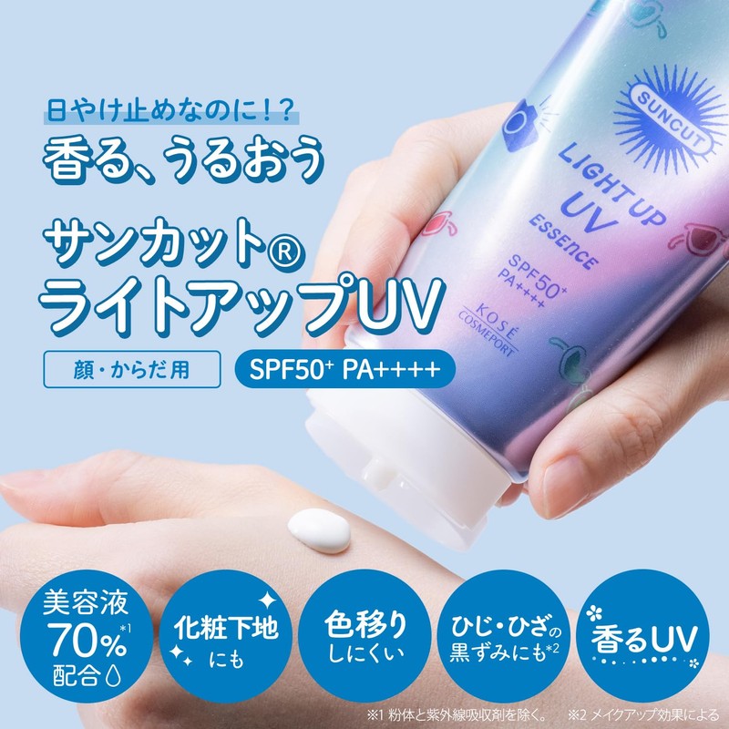 KOSE Suncut Light Up UV Essence Sunscreen with Bonus