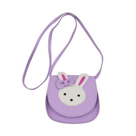 ZGMYC Little Girls' Cute Rabbit Crossbody Purse Small Bow Shoulder Bag Handbag for Kids Toddlers (Purple)