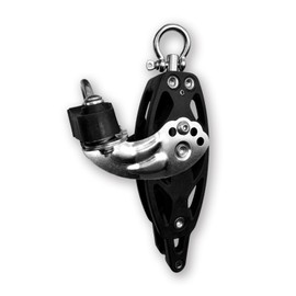 RiaYer 50mm Single Swivel Becket Adjustable Cam Block, Marine Grade T316 & Aluminum Construction, 3100 lbs Load Capacity, Fits 1/2" Line - Sailing Pulley for Sheets and Control Lines-HL003