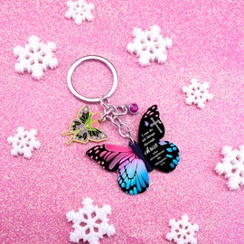 UYBEPU Christian Gifts for Women Faith Bible Verse Keychain I Can Do All Things Through Christ Who Strengthens Me Quotes Keyring Inspirational Religious Gifts for Women Friends Catholic Gift