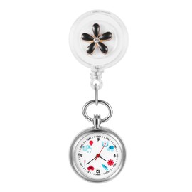 Avaner Women's Retractable Nurse Watches: Hanging Lapel Clip-on Medical Theme Pattern Fob Pocket Watch