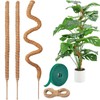 3 Pack Moss Pole,31 Inch Monstera Plant Support,Bendable Plant Trellis